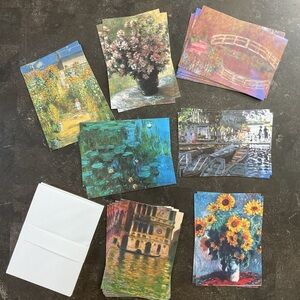 Vintage Claude Monet artist blank cards set of 20